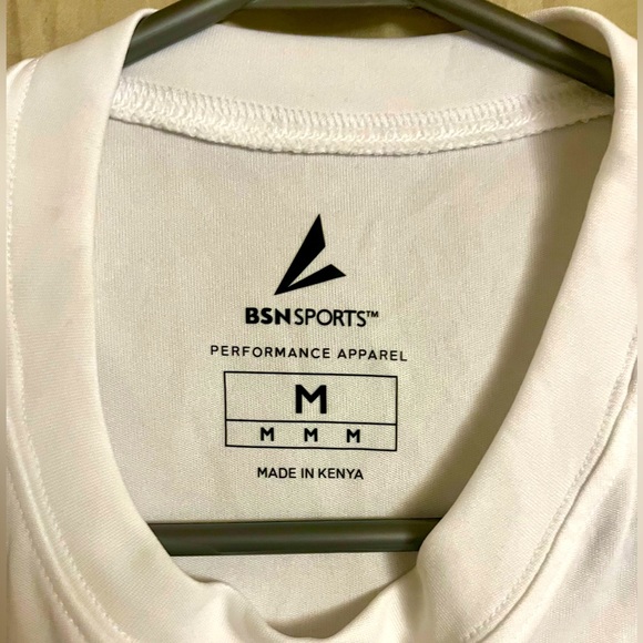 BSN Sports White T-Shirt Size Medium - Picture 2 of 4